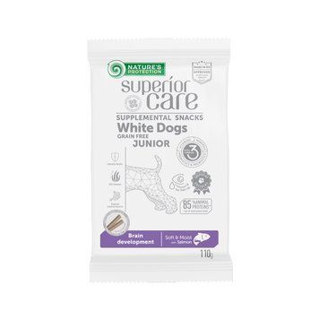 Nature's Protection Superior Care White Dog Snack Brain Development Grain Free with Salmon, 110г KIKNPSC47198 фото