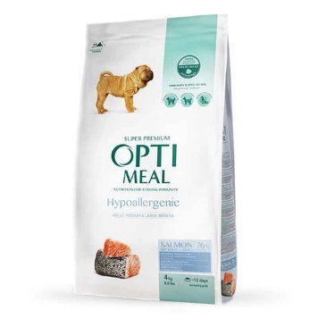 Optimeal Dog Adult Medium and Large Breeds Hypoallergenic with Salmon, 1,5кг 36592 фото