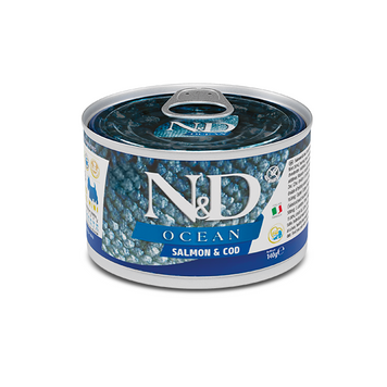 Farmina N&D Ocean Dog Mini Grain Free Salmon and Cod Cans, 140г 178937 фото