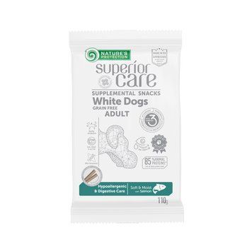 Nature's Protection Superior Care White Dog Snack Hypoallergenic & Digestive Care With Salmon, 110г KIKNPSC47199 фото