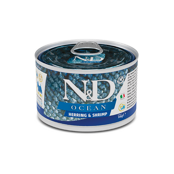 Farmina N&D Ocean Dog Mini Grain Free Herring and Shrimp Cans, 140г 178936 фото