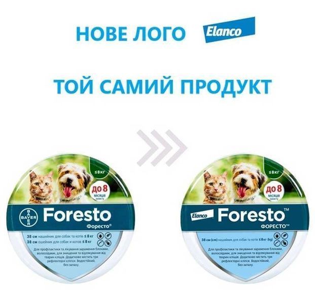 Упаковка нашийника Foresto by Elanco, S (38 см). Обирай якість &mdash; замовляй зараз!