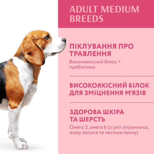 Optimeal Dog Adult Medium with Turkey, 1,5кг 90540 фото