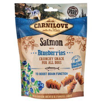 Carnilove Dog Crunchy Snack з Лососем і Чорницею для собак, 200г 100408/8851 фото