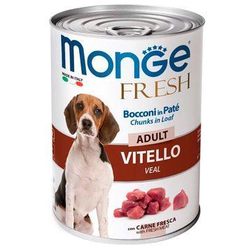 Monge Fresh Dog Veal Cans, 400г 70014458 фото
