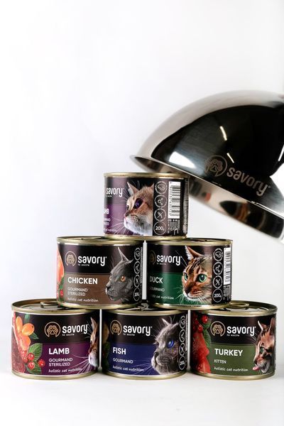 Savory Cat Sterilized Chicken Pate Cans, 200г 30754 фото