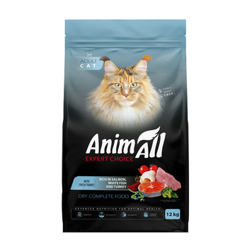 Купуй AnimAll Cat Rich in Salmon, White Fish and Turkey на вагу &mdash; смачне та збалансоване харчування для котів з лососем, білою рибою та індичкою!