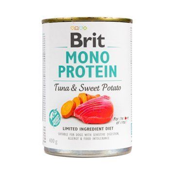 Brit Care Dog Monoprotein Tuna and Sweet Potato Cans, 400г 100836/100055/9742 фото