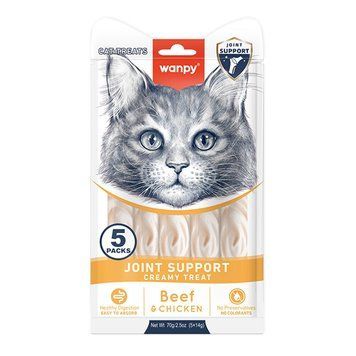 Wanpy Creamy Treat Joint Support Beef & Chicken - рідкі ласощі з Яловичиною та Куркою, 5*14г RAC-70 фото