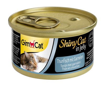 GimCat Shiny Cat Jelly консерви для котів з Тунцем і Креветками, 70г G-413099 /413297 фото