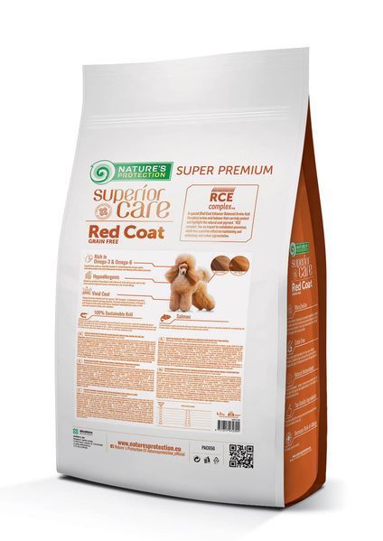 Nature's Protection Superior Care Dog Red Coat Grain Free Adult Small Breeds Salmon, 1,5кг NPSC47230 фото