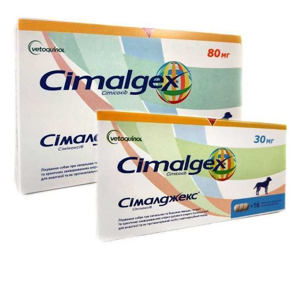 Таблетки Cimalgex 80 мг &ndash; ветеринарний препарат для ефективного знеболення та лікування хронічного болю у собак