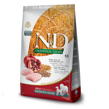 Farmina N&D Dog Low Grain Adult Medium & Maxi Chicken and Pomegranate, 2,5кг 156381 фото