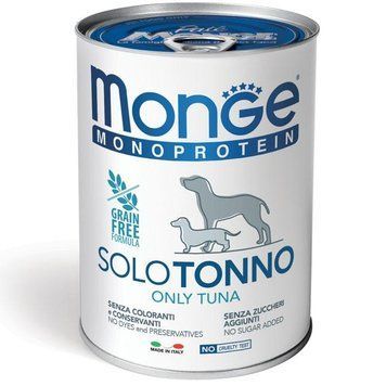 Monge Monoprotein Dog Solo Tuna Cans, 400г 70014243 фото