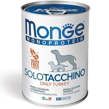 Monge Monoprotein Dog Solo Turkey Cans, 400г 70014229 фото