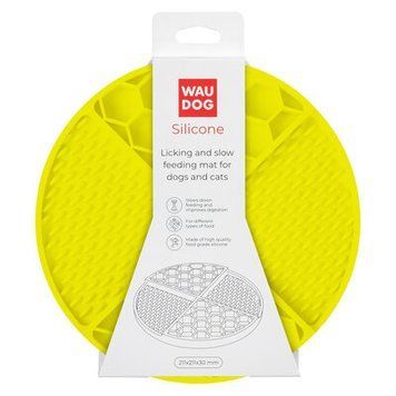 WauDog Silicone Lick Mat - Килимок для злизування, колір: Жовтий, розмір: 21*21*3см 23508 фото
