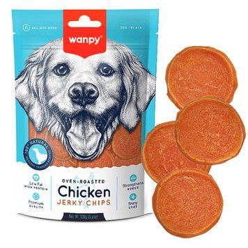 Wanpy Dog Snack Chicken Jerky Chips - Чипси з курячого філе для собак, 100г CB-02H фото