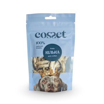 Натуральні ласощі для собак Cosset &mdash; ліофілізована кілька, 30 г. 100% сублімована риба преміумкласу. Купуйте онлайн корисну морську винагороду для здоров'я серця та шерсті вашого собаки.