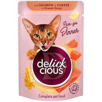 Delick Cious Cat Salmon & Cheese in Cream Soup, 85г D6251402 фото