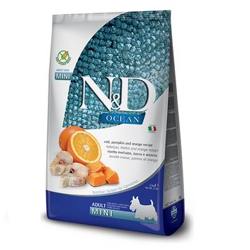 Farmina N&D Dog Grain Free Mini Ocean Cod and Orange, 800г 173415 фото