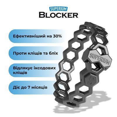 Деталізація застібки нашийника Superium Blocker, 70 см. Купуй зараз для комфортного носіння!
