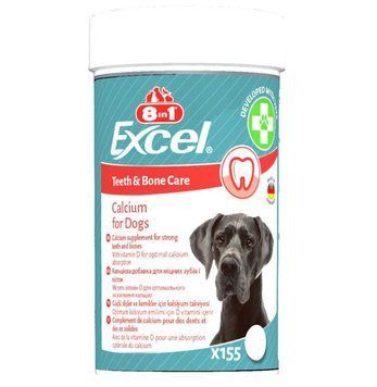 8 in 1 Excel Teeth & Bone Calcium Dog &mdash; Витамины с кальцием для собак, 155 табл 661826 фото