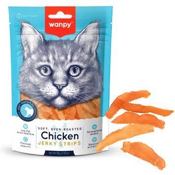 Wanpy Cat Snack Chicken Strips - смужки в'яленої Курки для котів CA-04S-01 фото