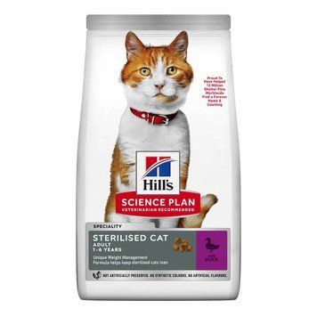 Hill's SP Feline Adult Sterilised Duck, 0,3кг 607276 фото