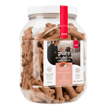 Снеки Mera Pure Sensitive Snack Salmon & Rice для собак &mdash; з лососем та рисом, легкозасвоювані та корисні для травлення. Купуйте на вагу з доставкою!