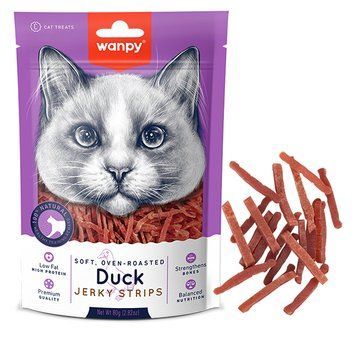 Wanpy Cat Snack Duck Strips - смужки м'якого Качиного філе для котів DA-02S-01 фото