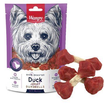 Wanpy Dog Snack Duck Jerky Dumbbells - Кістка-гантель з качкою для собак, 100г DA-06H фото