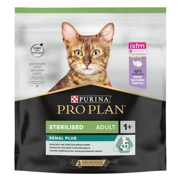 Purina Pro Plan Cat Adult Sterilised Renal Plus Turkey, 0,4кг 56467 фото