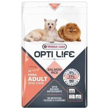 Opti Life Dog Mini Skin Care Salmon & Rice, 2,5кг 311486 фото