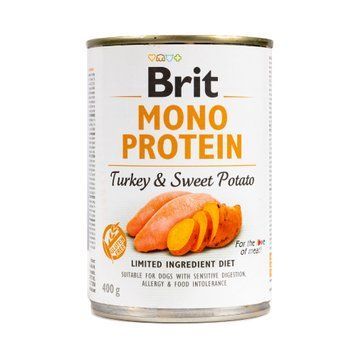 Brit Care Dog Monoprotein Turkey and Potato Cans, 400г 100837/100056/9759 фото