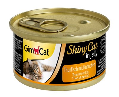 GimCat Shiny Cat Jelly консерви для котів з Тунцем і Куркою, 70г G-413105 /413303 фото