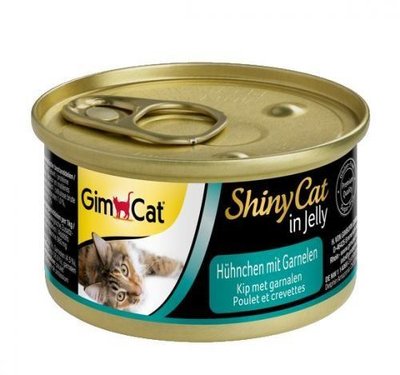 GimCat Shiny Cat Jelly консерви для котів з Куркою та Креветками, 70г G-413129 /413327 фото