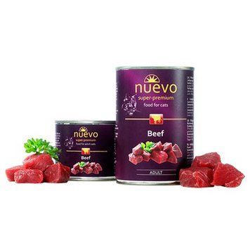 Nuevo Cat Beef Cans - рублене м'ясо Яловичини для котів, 200г 95110     (219) фото