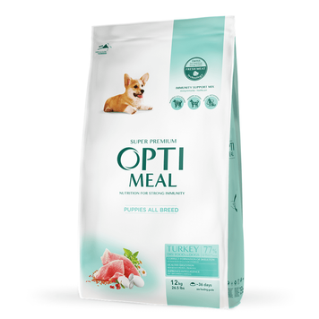 Optimeal Puppies All Breeds with Turkey, 1,5кг 36235 фото