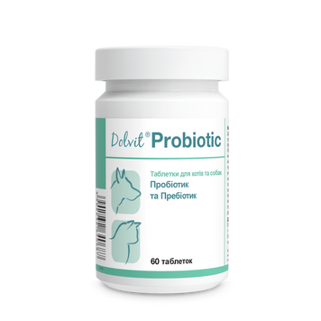Dolfos Probiotic - Пробіотична добавка для собак та котів, 60 табл 4005-60 фото