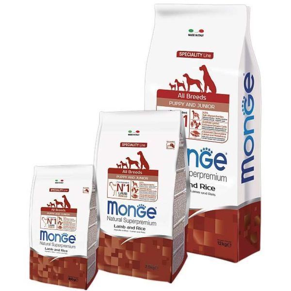 Monge Speciality Line Puppy & Junior All Breeds Lamb and Rice 70011259 фото